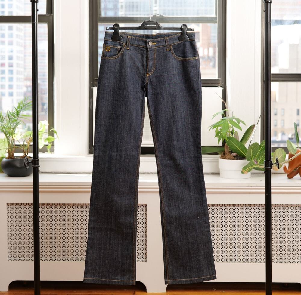 Louis Vuitton Dark Indigo Stretch Denim Bootcut Flare Jeans (FR 38 / US 4)